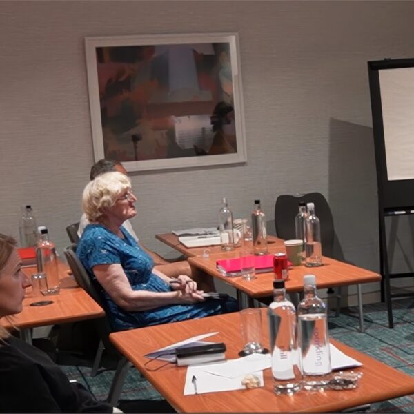 LCCHI lecturer speaking at an Open Day while the session is filmed
